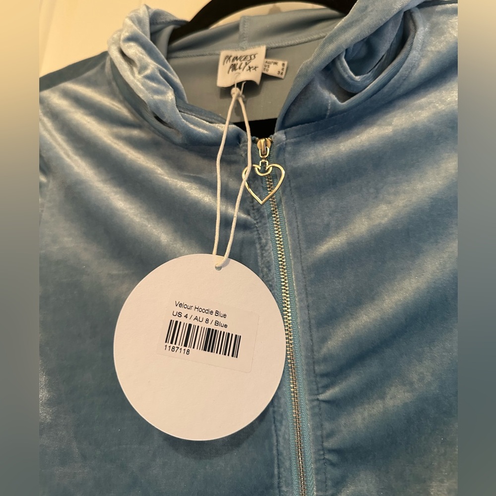 Blue Velour Tracksuit